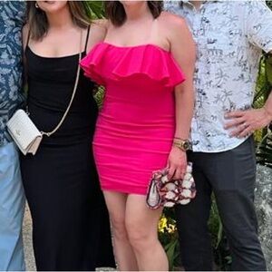 Ruffle body on mini dress